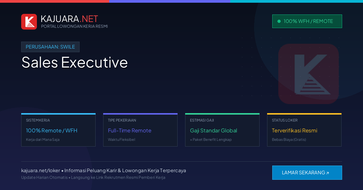Lowongan Kerja Remote: Sales Executive di Swile