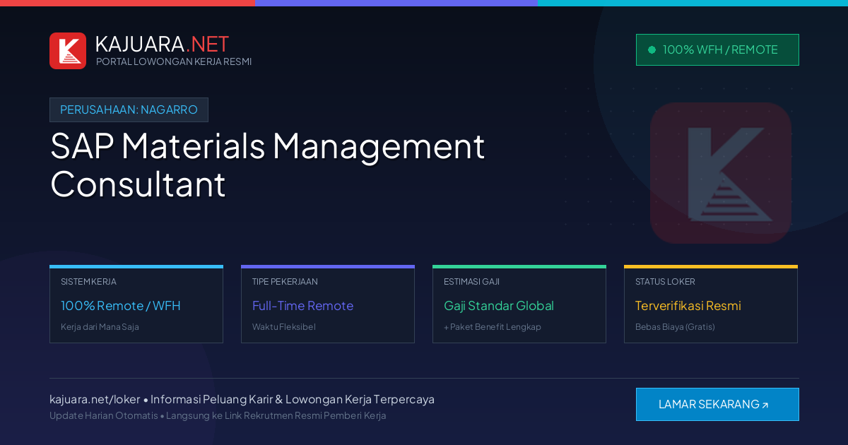 [100% Remote] SAP Materials Management Consultant at Nagarro – Hiring Now