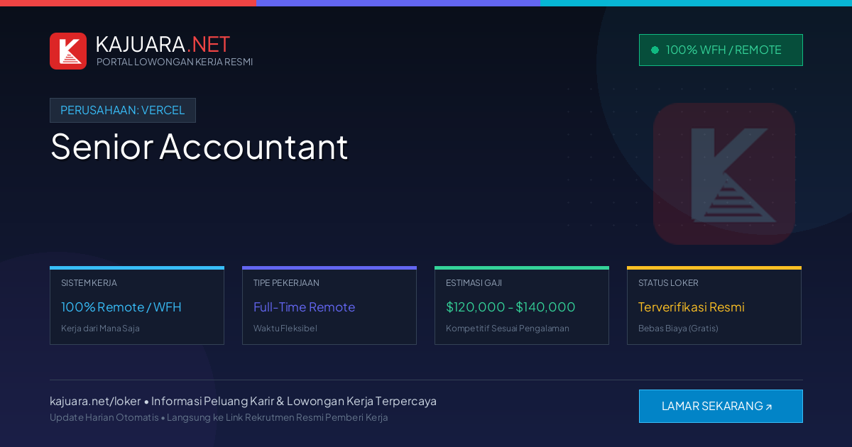 Lowongan Kerja Remote: Senior Accountant di Vercel
