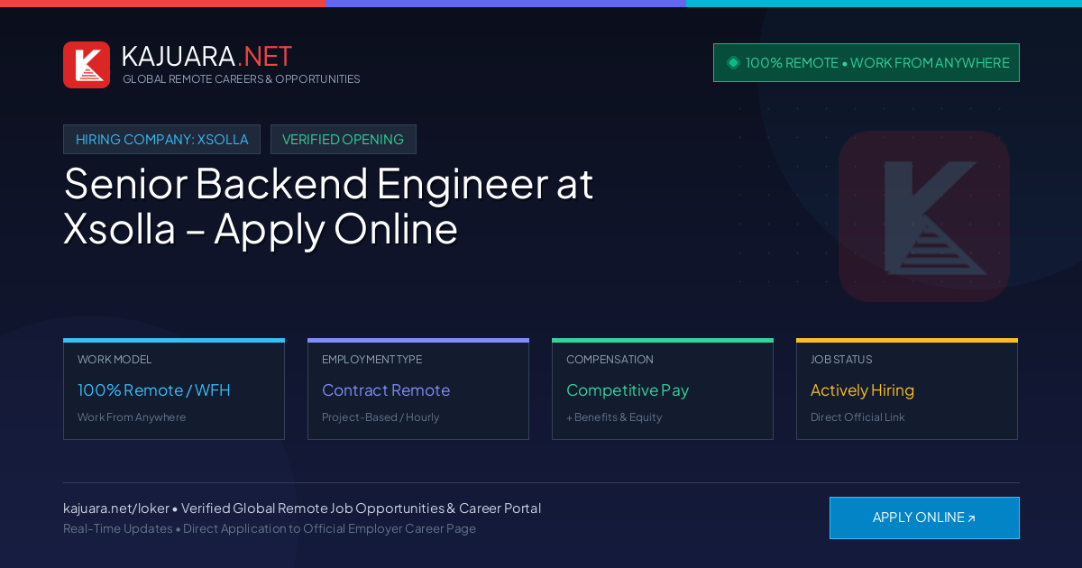 [Work From Home] Senior Backend Engineer at Xsolla – Apply Online