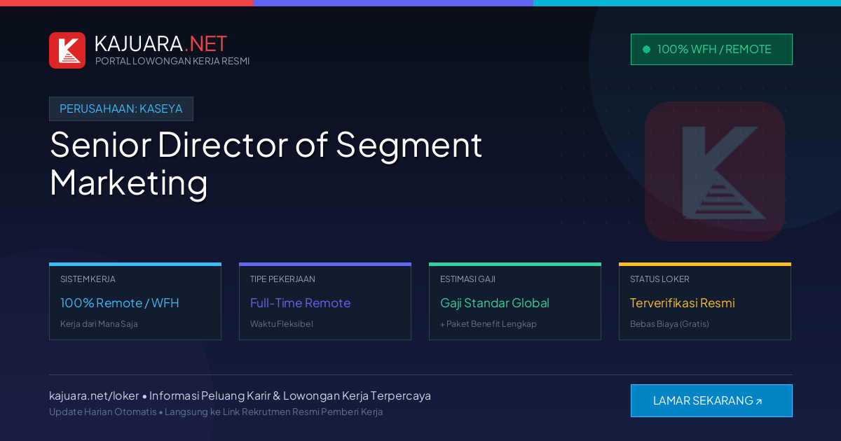 [100% Remote] Senior Director of Segment Marketing at Kaseya – Hiring Now