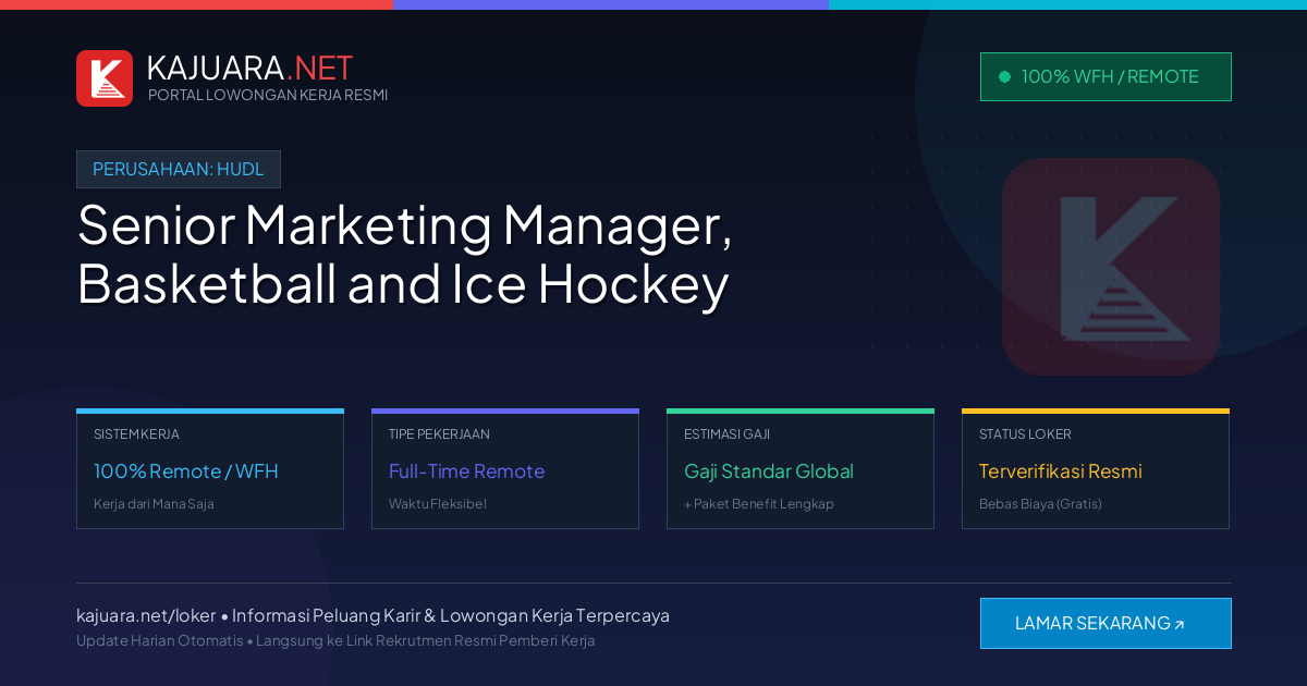 [100% Remote] Senior Marketing Manager, Basketball and Ice Hockey at Hudl – Hiring Now