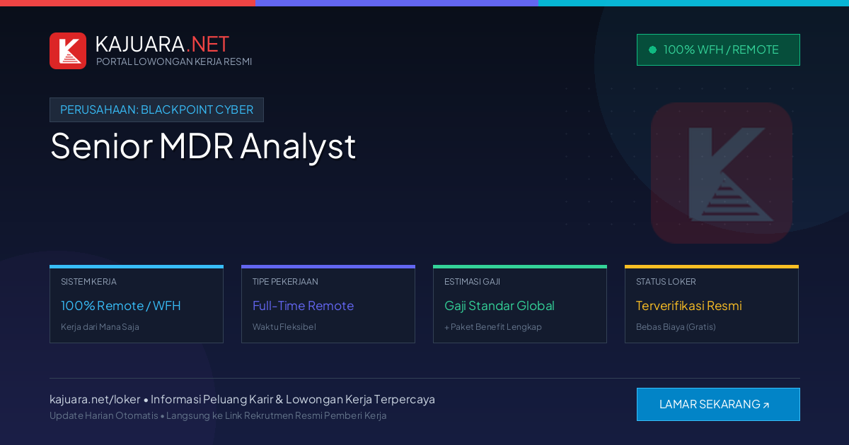 [Work From Home] Senior MDR Analyst at Blackpoint Cyber – Apply Online