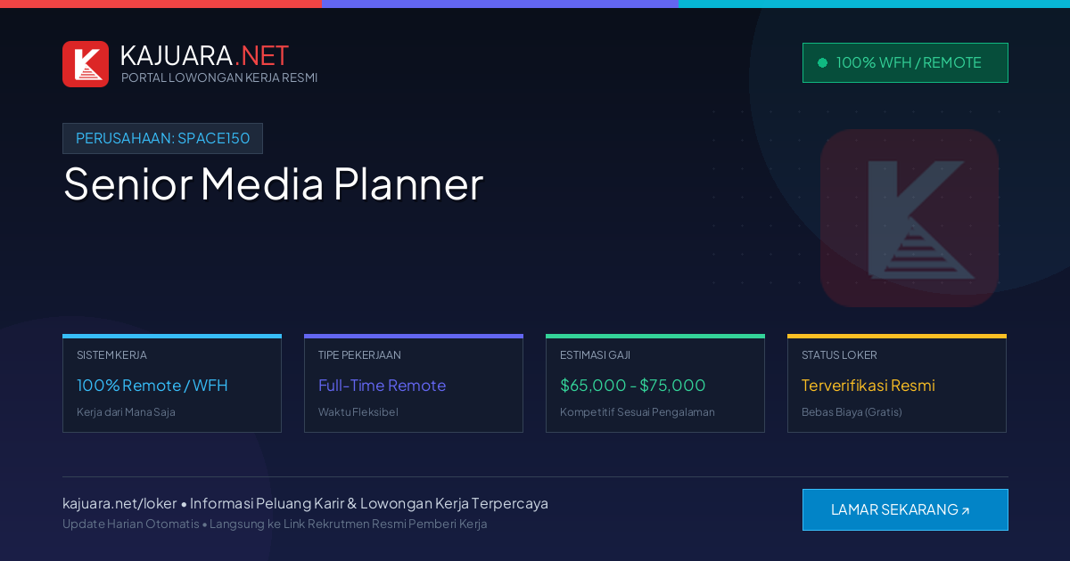 Lowongan Kerja Remote: Senior Media Planner di space150