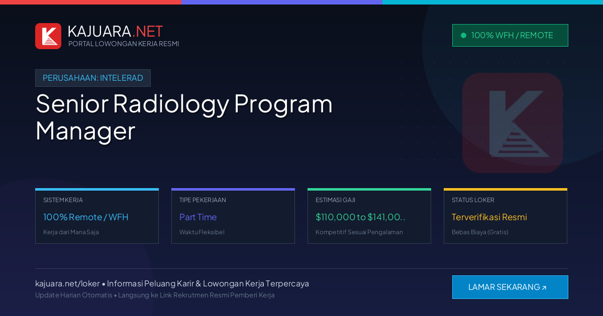 Lowongan Kerja Remote: Senior Radiology Program Manager di Intelerad