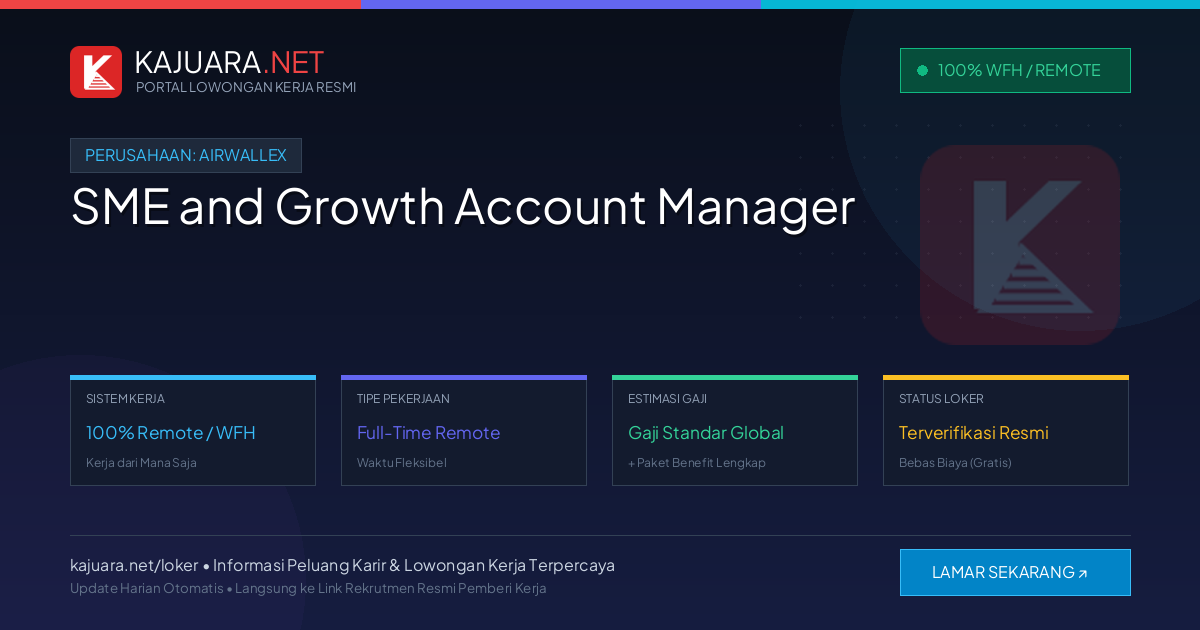 Lowongan Kerja Remote: SME and Growth Account Manager di Airwallex