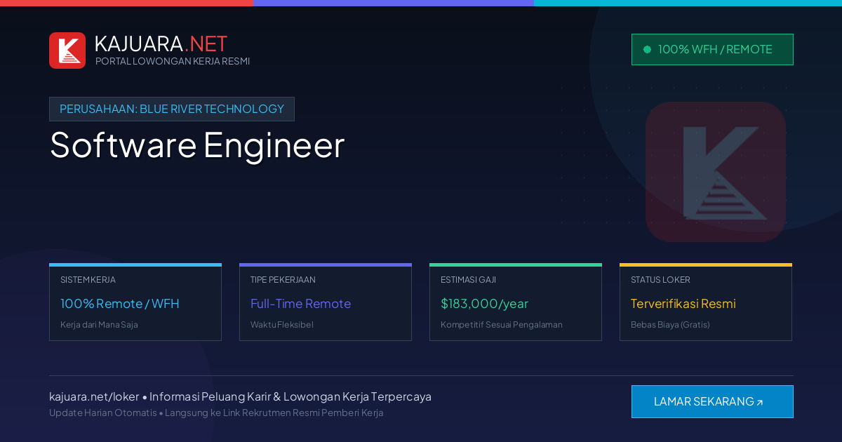Lowongan Kerja Remote: Software Engineer di Blue River Technology