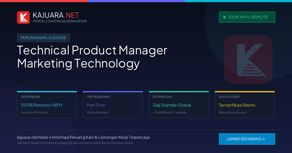 Lowongan Kerja Remote: Technical Product Manager Marketing Technology di Aledade