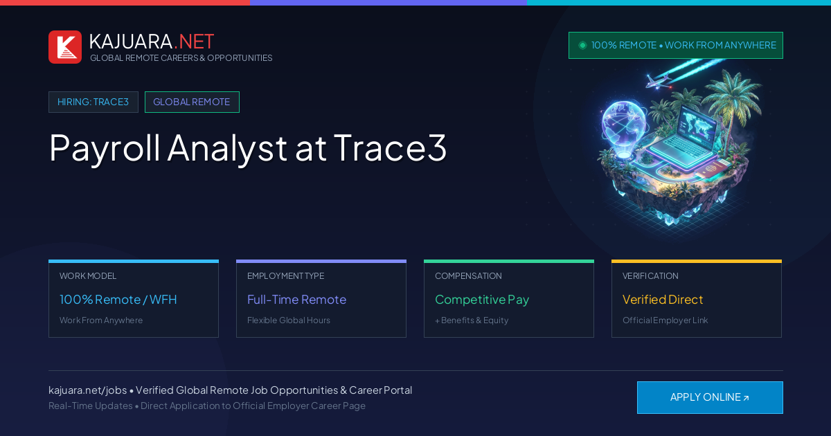 Payroll Analyst at Trace3 (100% Remote WFH)