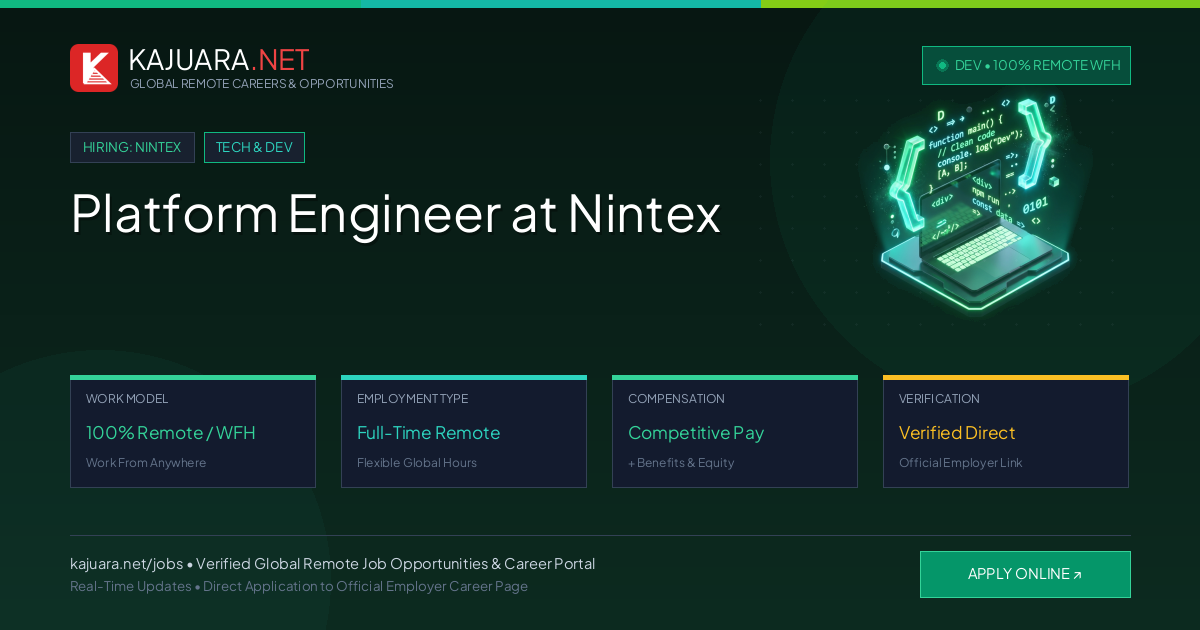 Platform Engineer at Nintex (100% Remote WFH)