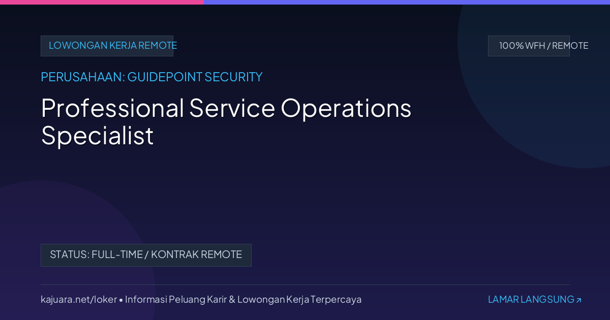 Professional Service Operations Specialist