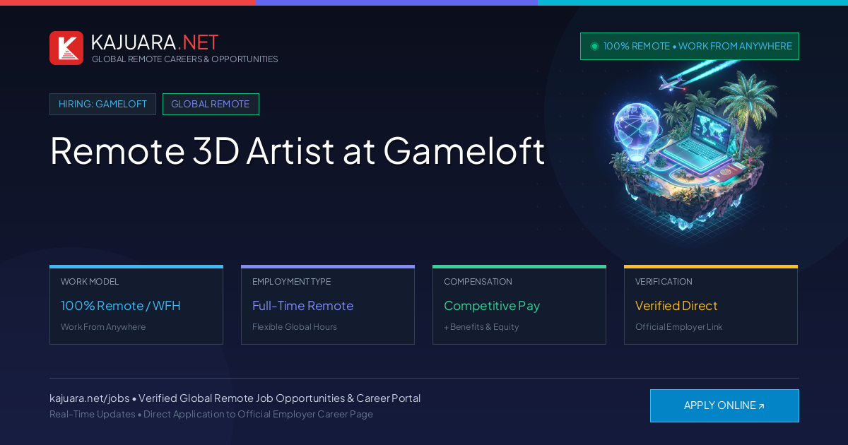 Remote 3D Artist at Gameloft - Work From Home