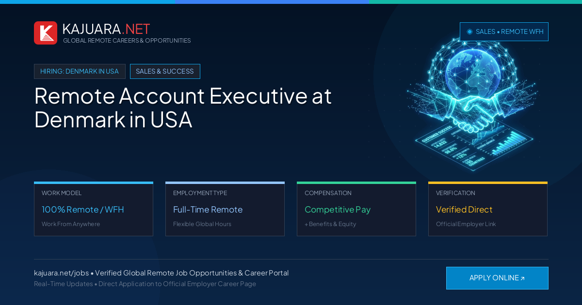 Remote Account Executive at Denmark in USA - Work From Home