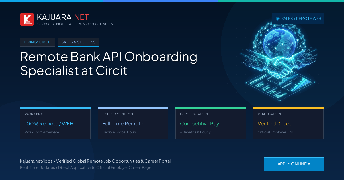 Remote Bank API Onboarding Specialist at Circit - Work From Home