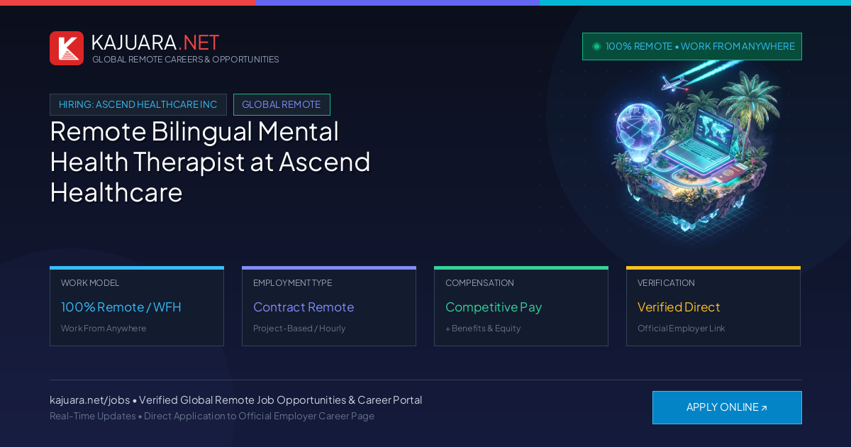 Remote Bilingual Mental Health Therapist at Ascend Healthcare