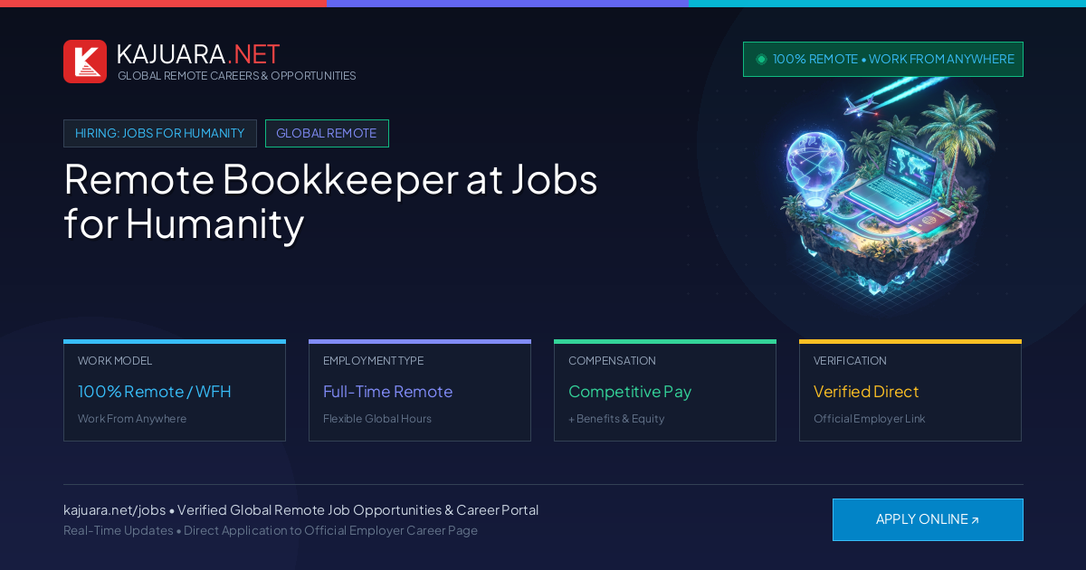 Remote Bookkeeper at Jobs for Humanity (Work From Home)