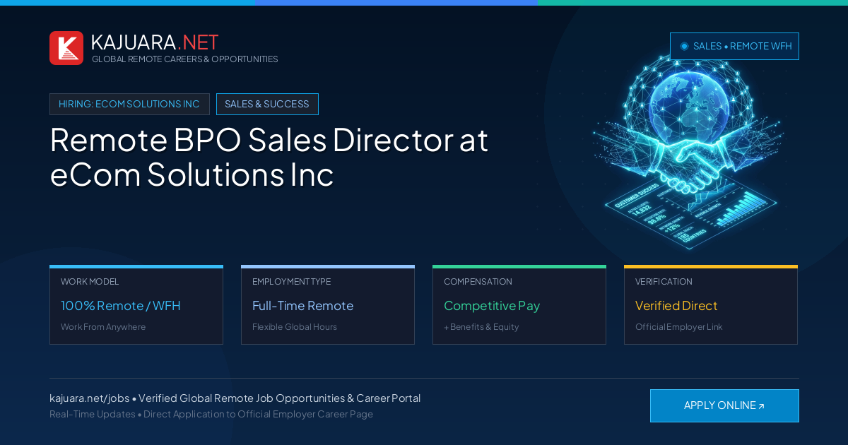 Remote BPO Sales Director at eCom Solutions Inc - Work From Home