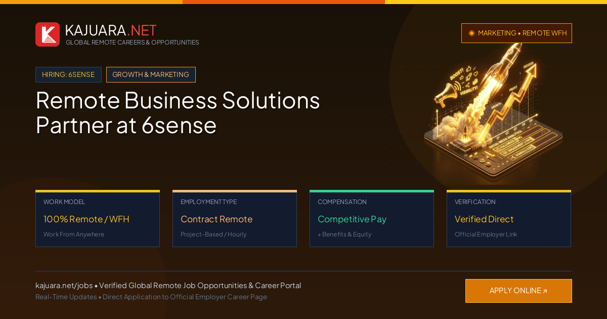 Remote Business Solutions Partner at 6sense - Work From Home