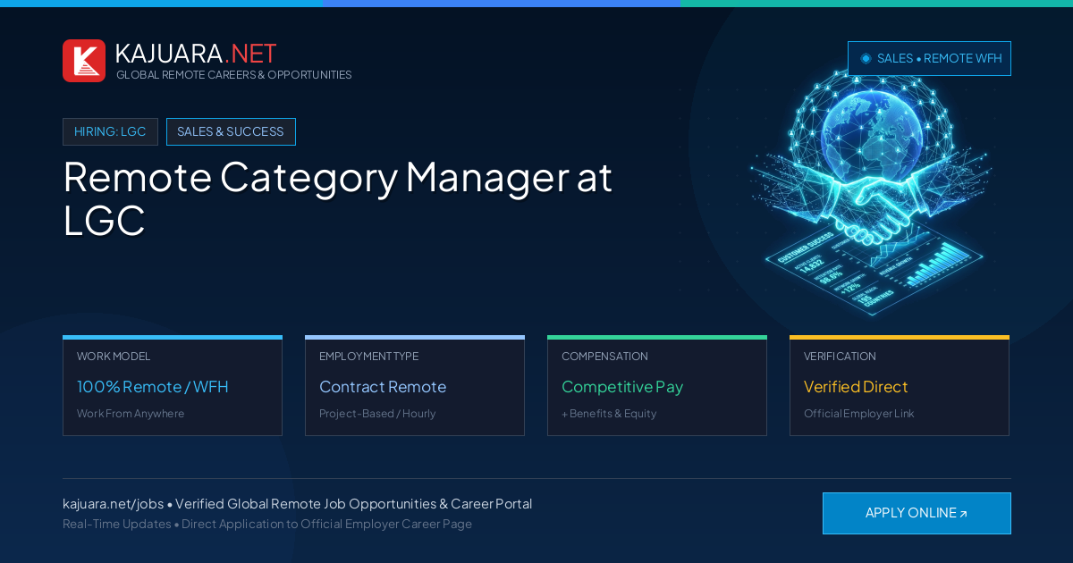 Remote Category Manager at LGC - Work From Home