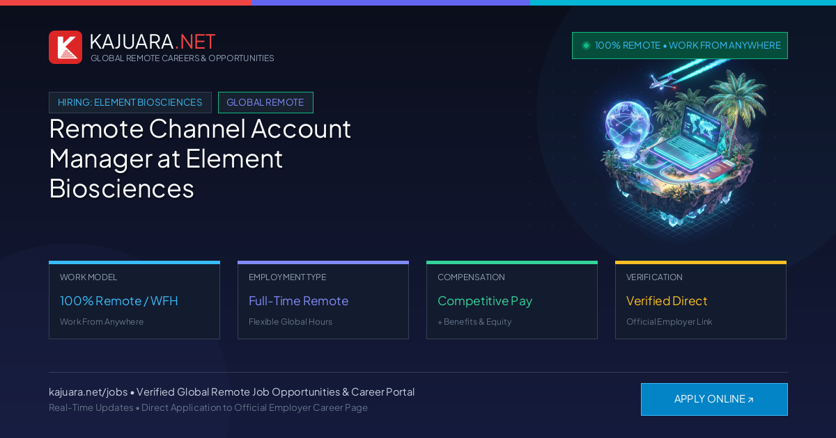 Remote Channel Account Manager at Element Biosciences - Work From Home