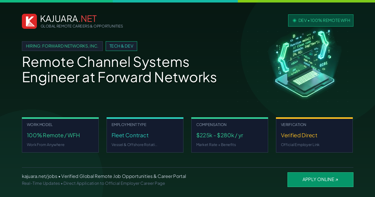 Remote Channel Systems Engineer at Forward Networks - Work From Home