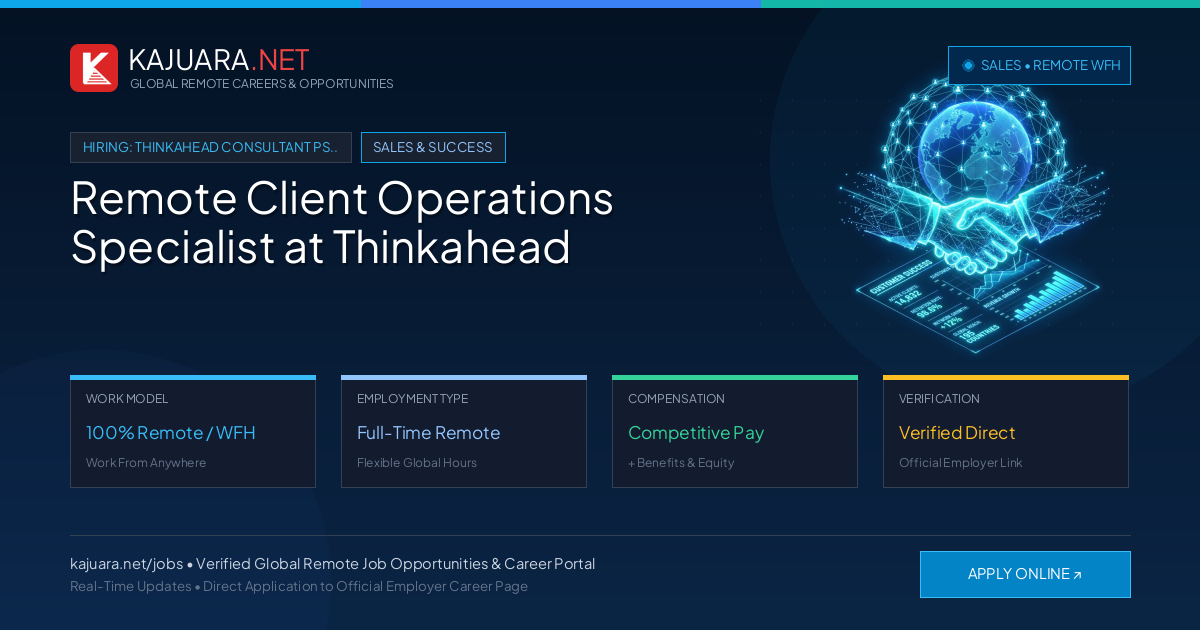 Remote Client Operations Specialist at Thinkahead - Work From Home