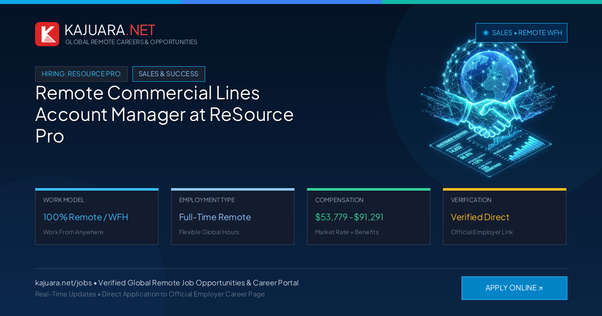 Remote Commercial Lines Account Manager at ReSource Pro WFH
