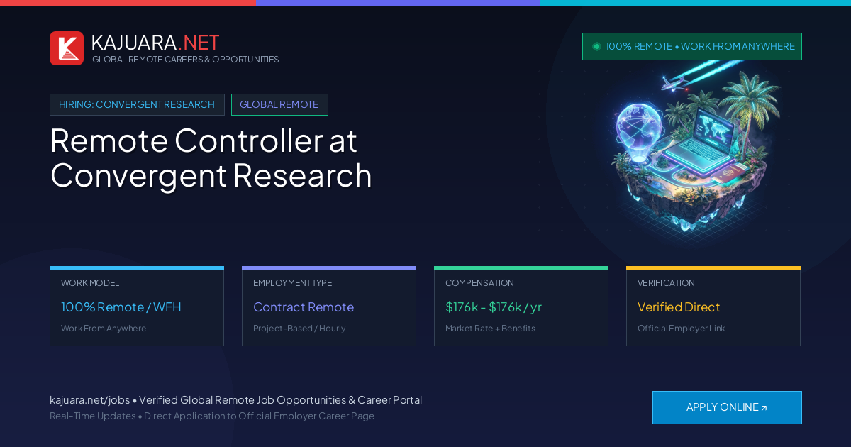 Remote Controller at Convergent Research - Work From Home