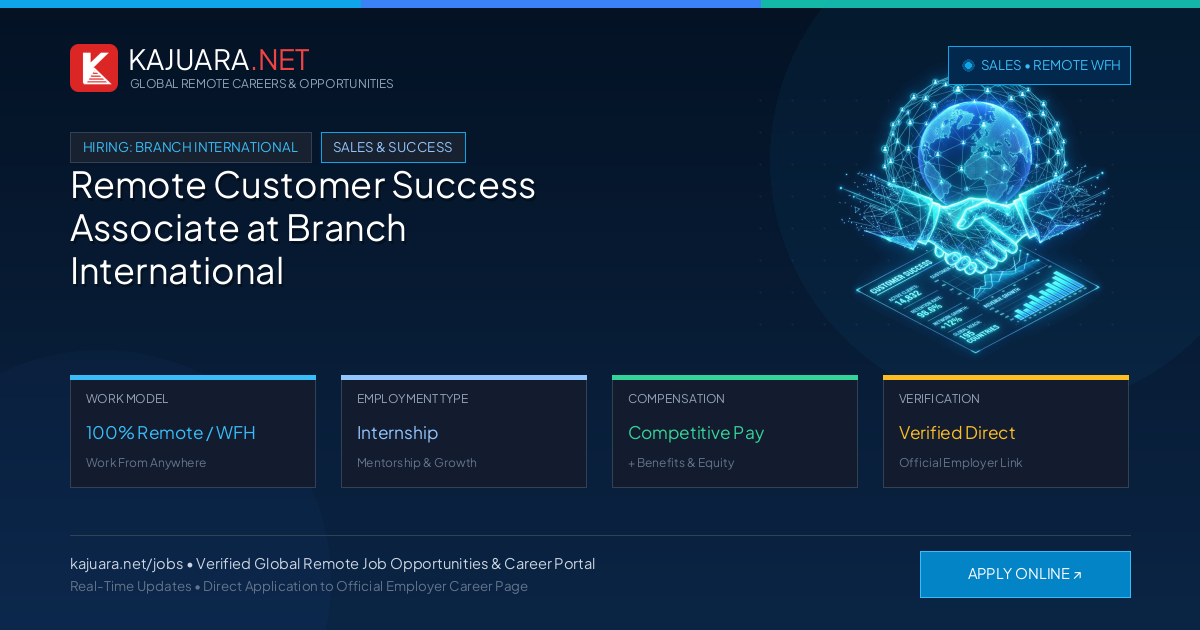 Remote Customer Success Associate at Branch International - WFH