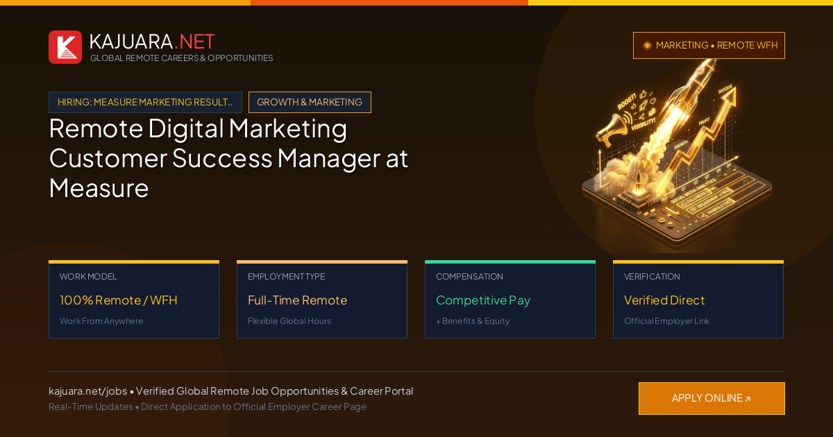 Remote Digital Marketing Customer Success Manager at Measure Marketing Results Inc