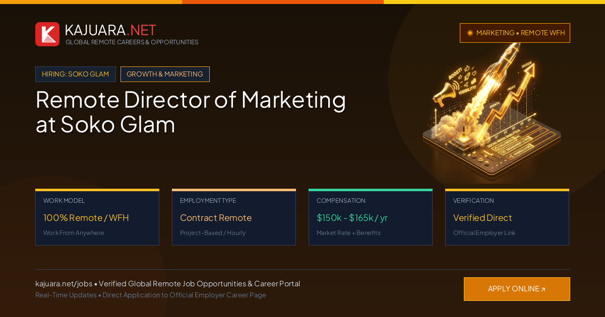Remote Director of Marketing at Soko Glam - Work From Home