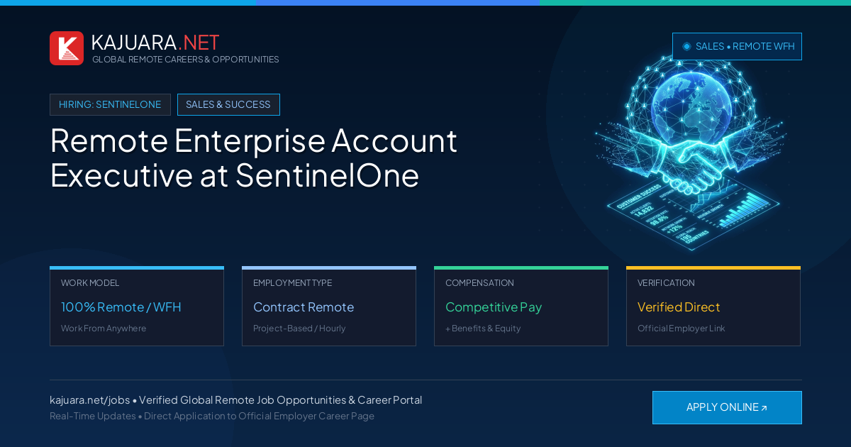 Remote Enterprise Account Executive at SentinelOne - Work From Home