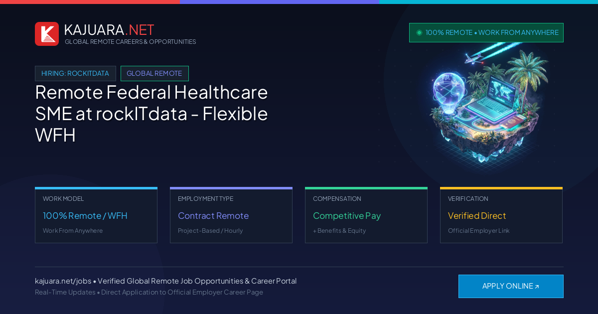 Remote Federal Healthcare SME at rockITdata - Flexible WFH
