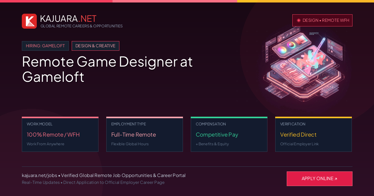 Remote Game Designer at Gameloft - Work From Home