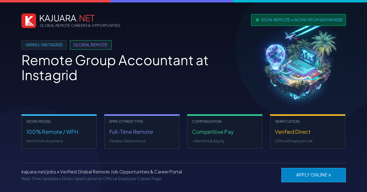 Remote Group Accountant at Instagrid - Work From Home