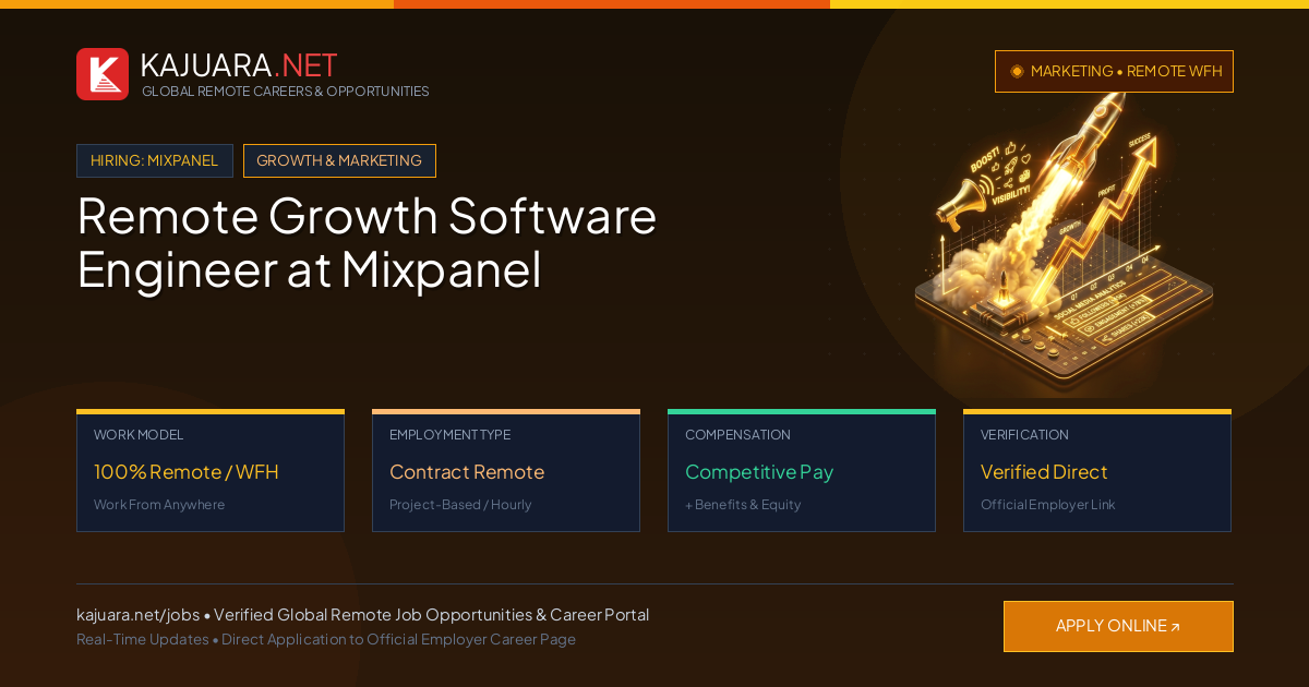 Remote Growth Software Engineer at Mixpanel - Work From Home