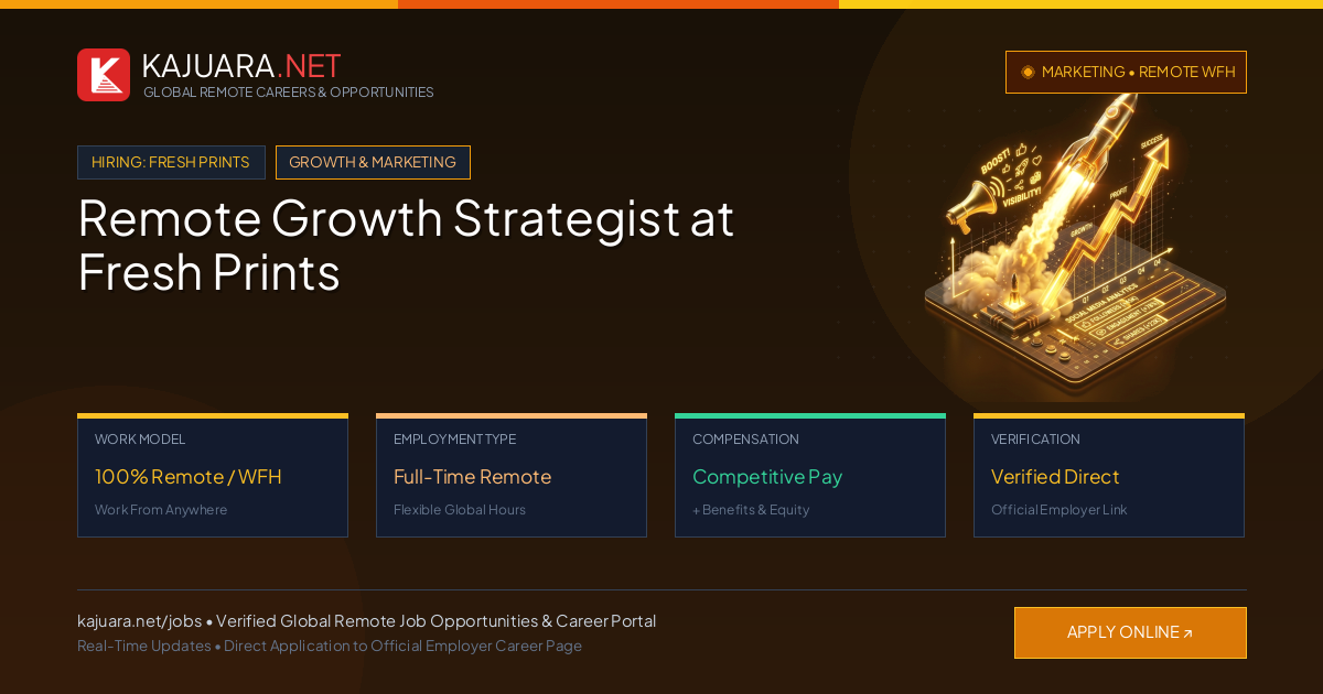Remote Growth Strategist at Fresh Prints - Work From Home