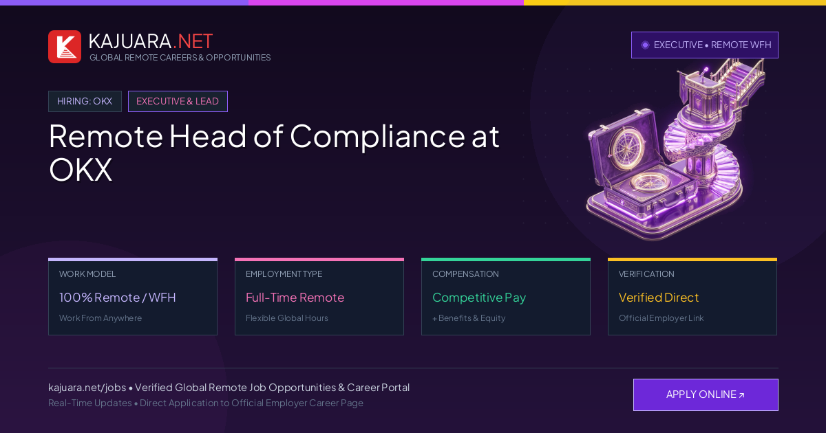 Remote Head of Compliance at OKX - Work From Home