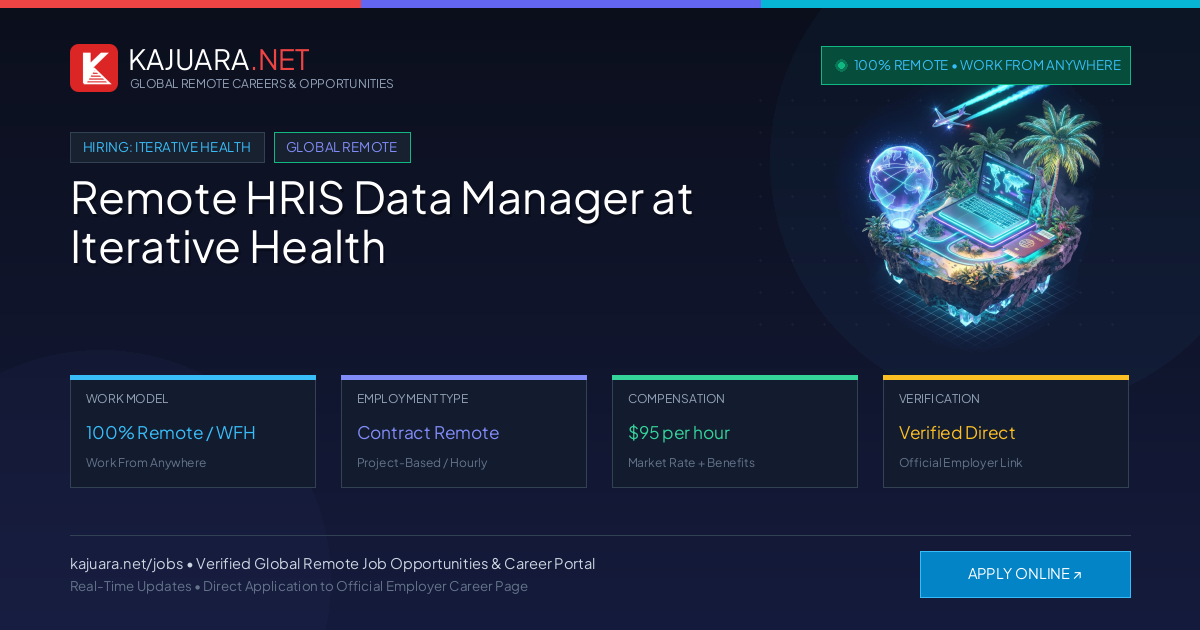 Remote HRIS Data Manager at Iterative Health - Work From Home
