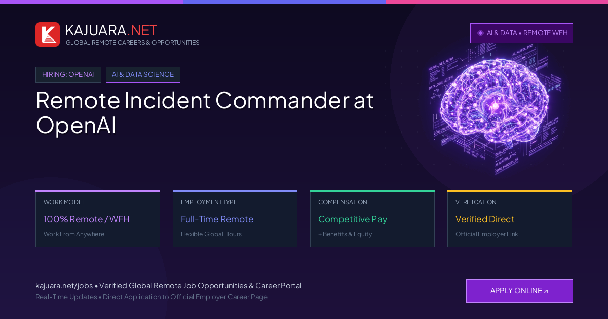 Remote Incident Commander at OpenAI - Work From Home