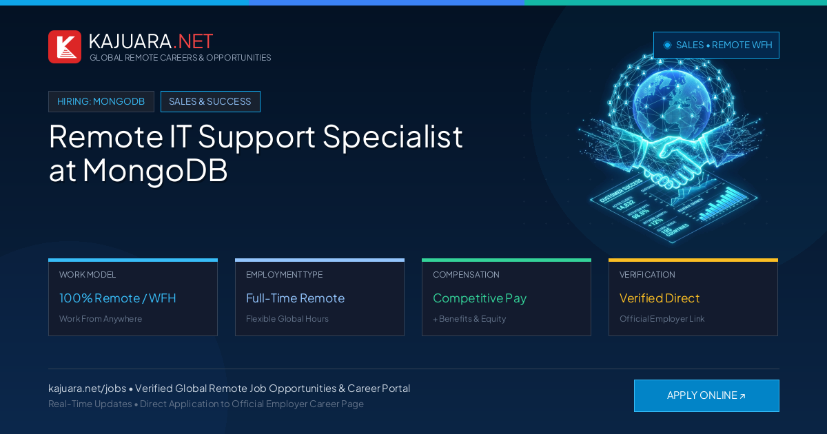 Remote IT Support Specialist at MongoDB - Work From Home