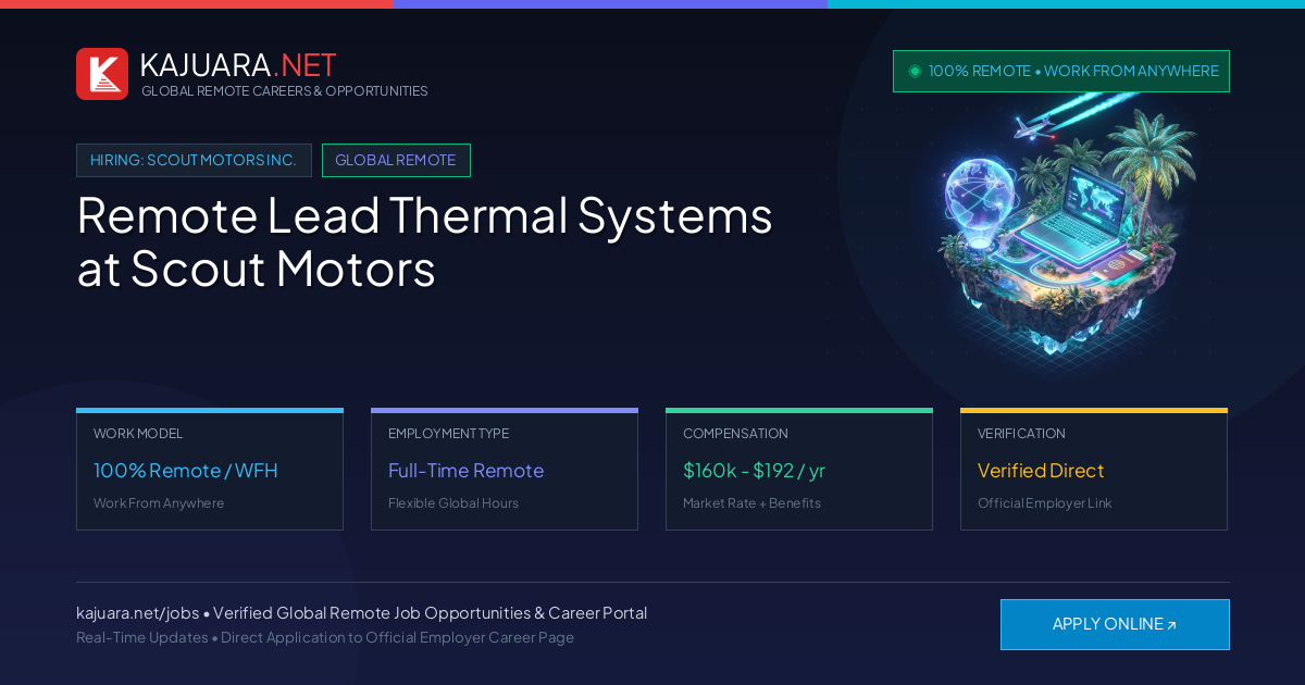 Remote Lead Thermal Systems at Scout Motors - Work From Home