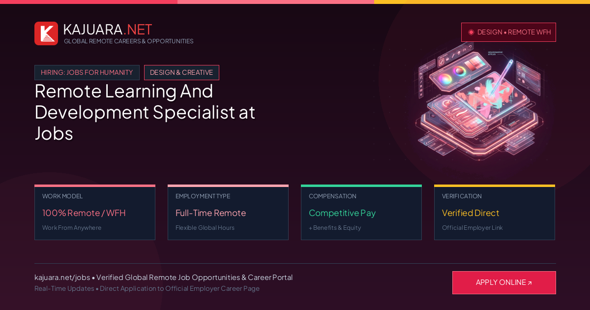 Remote Learning And Development Specialist at Jobs for Humanity WFH