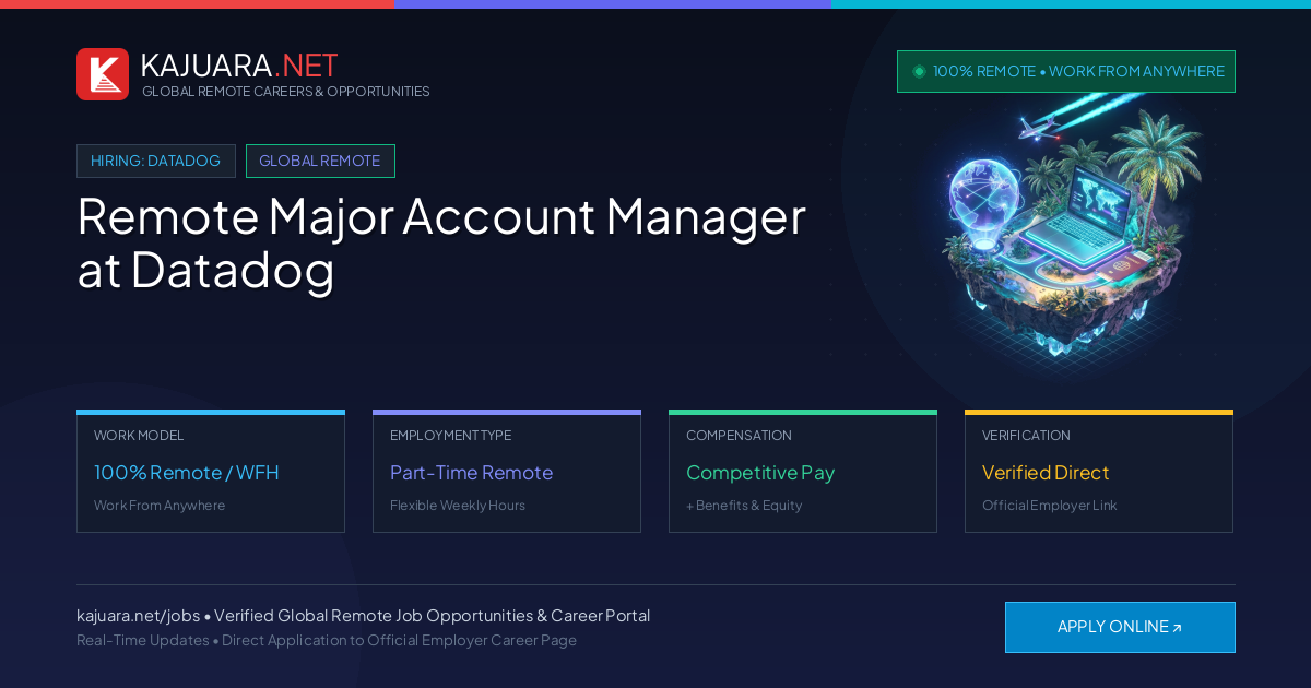 Remote Major Account Manager at Datadog - Work From Home