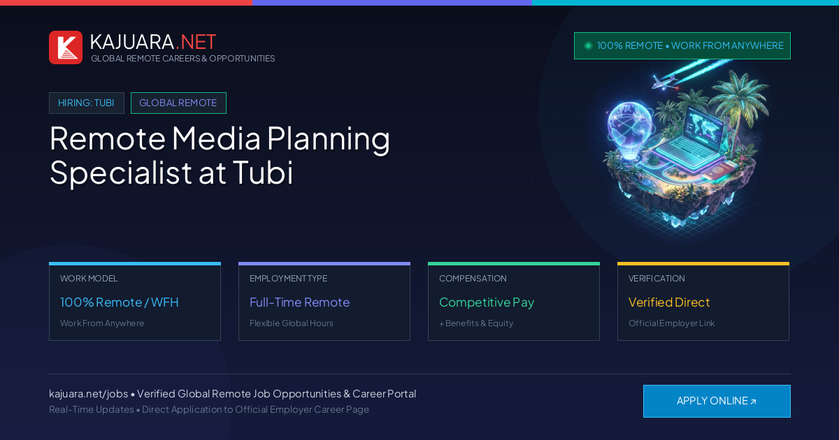Remote Media Planning Specialist at Tubi - Work From Home