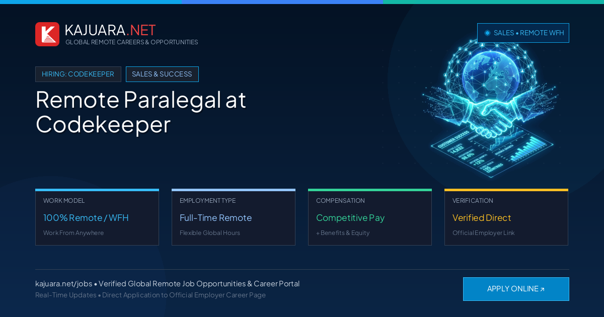 Remote Paralegal at Codekeeper - Work From Home