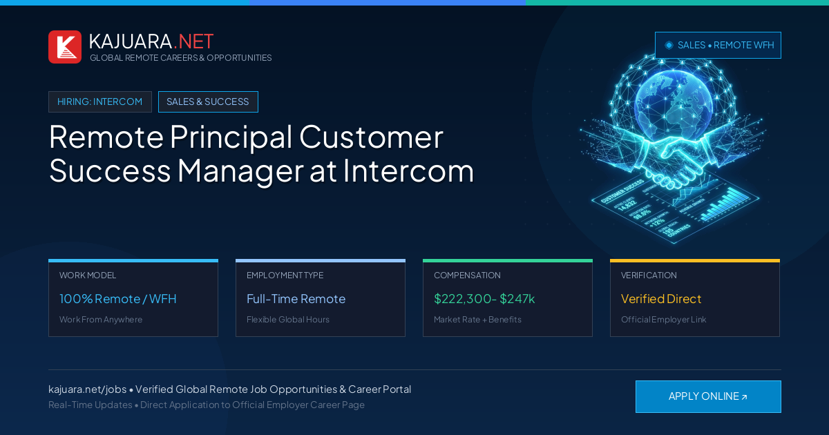 Remote Principal Customer Success Manager at Intercom - Work From Home