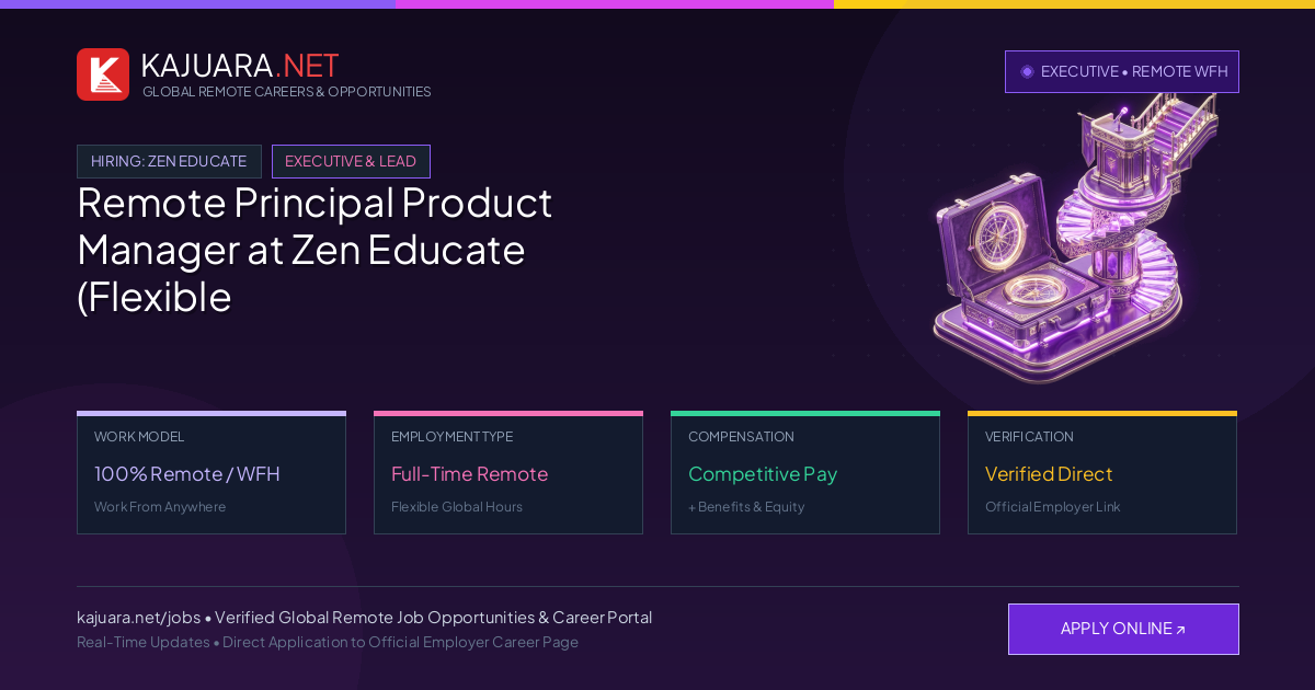 Remote Principal Product Manager at Zen Educate (Flexible WFH)