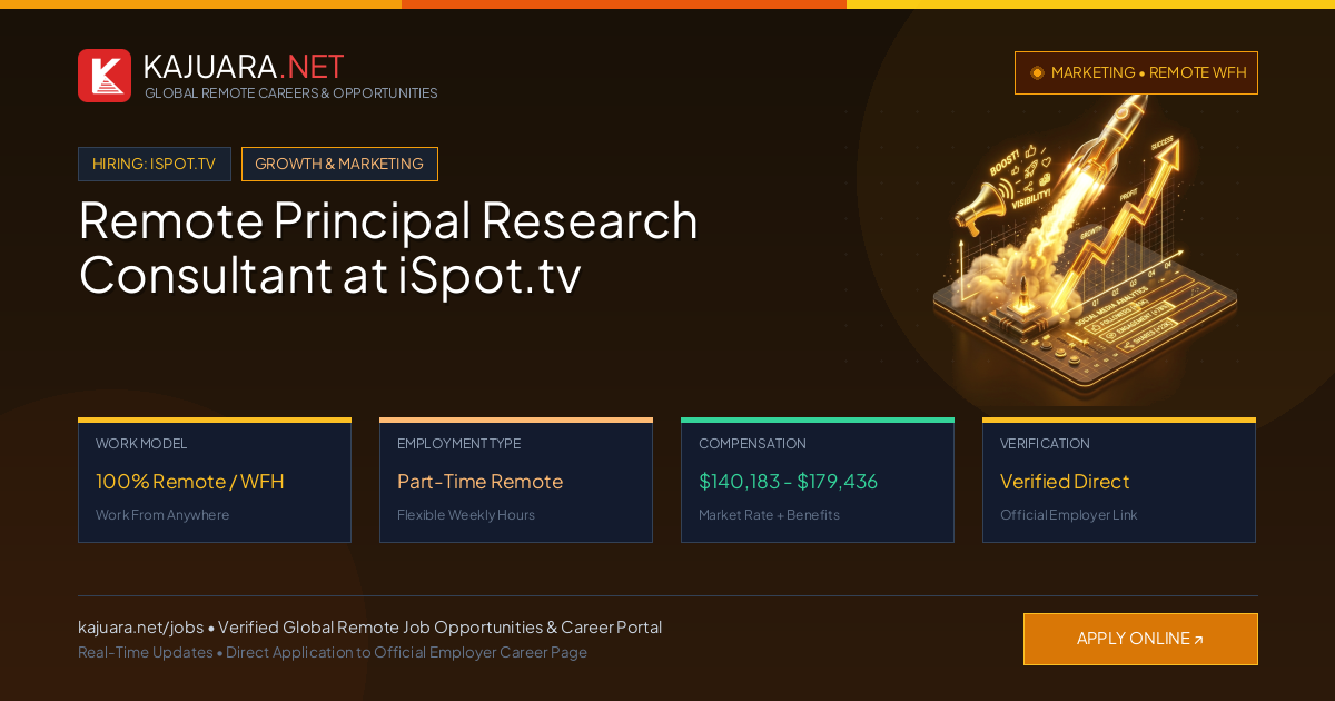 Remote Principal Research Consultant at iSpot.tv - Work From Home