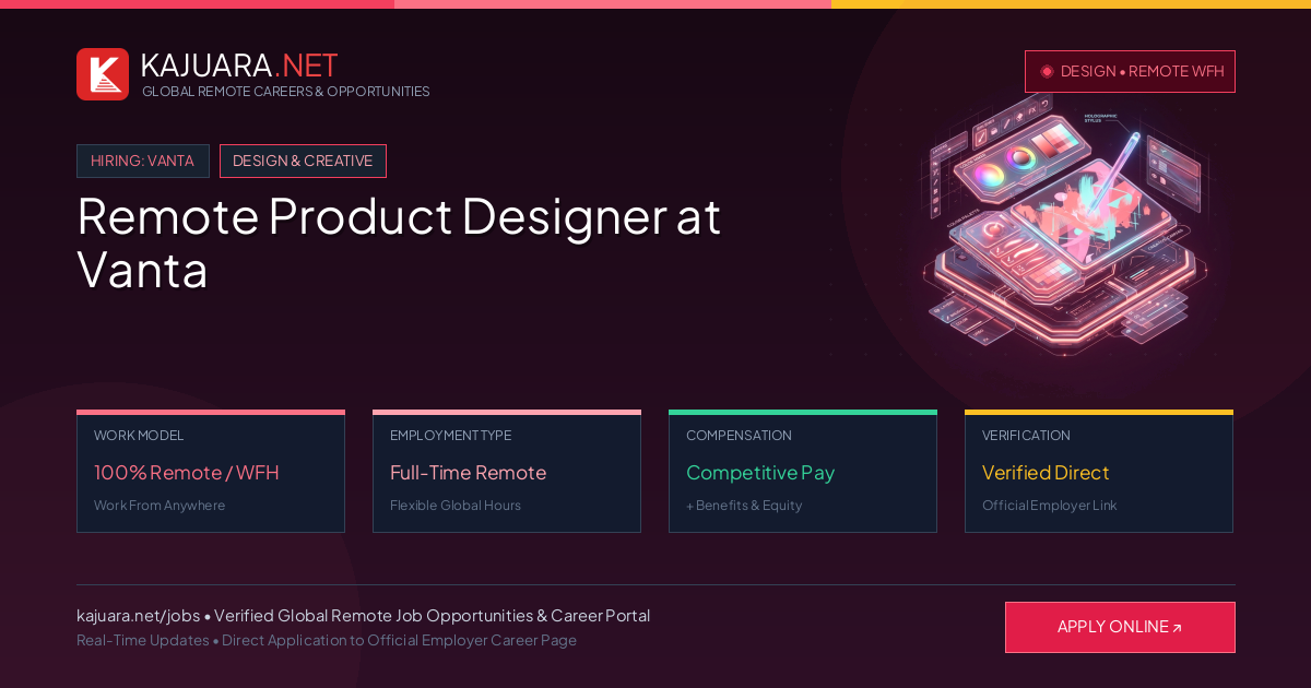 Remote Product Designer at Vanta - Work From Home
